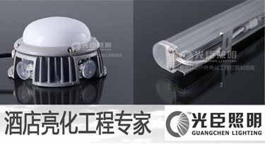 光臣LED護欄管及LED點光源 酒店亮化工程的應用