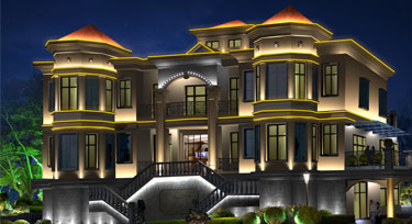 LED線條燈讓江西朱總的私人別墅 賞心悅目