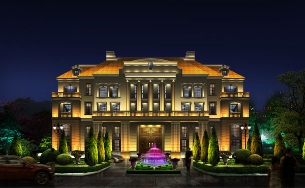 【重慶】羅小姐獨棟別墅投光燈亮化