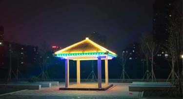 小區(qū)涼亭亮化 客戶(hù)滿意就是光臣的原動(dòng)力！